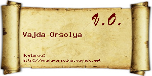 Vajda Orsolya névjegykártya
